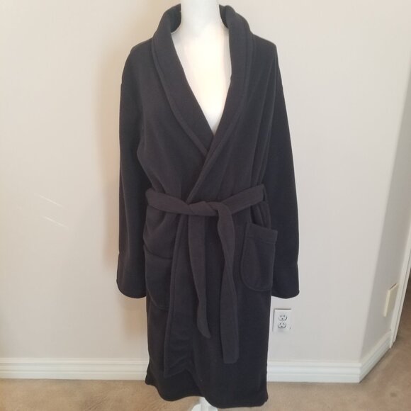 LANDSEND MEN'S FLEECE ROBE NAVY CALF LENGTH M/38-40R - Picture 3 of 5